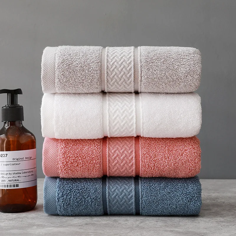 Long Staple Cotton Brand Bath Towel for Adult Pink Gray Thicken Face Towel Soft Absorbent Home Bathroom Towel Sets Shower Wrap