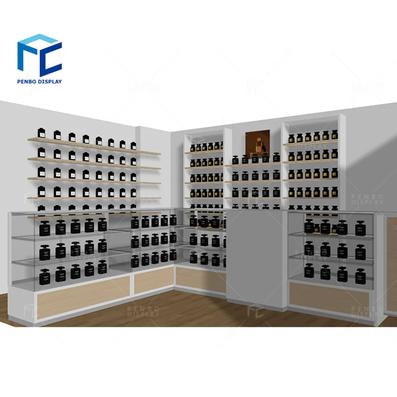 2025customized.Modern Design Latest Fashion Maquillage Display Perfume Store Display Showcase Kiosk Shopping Mall