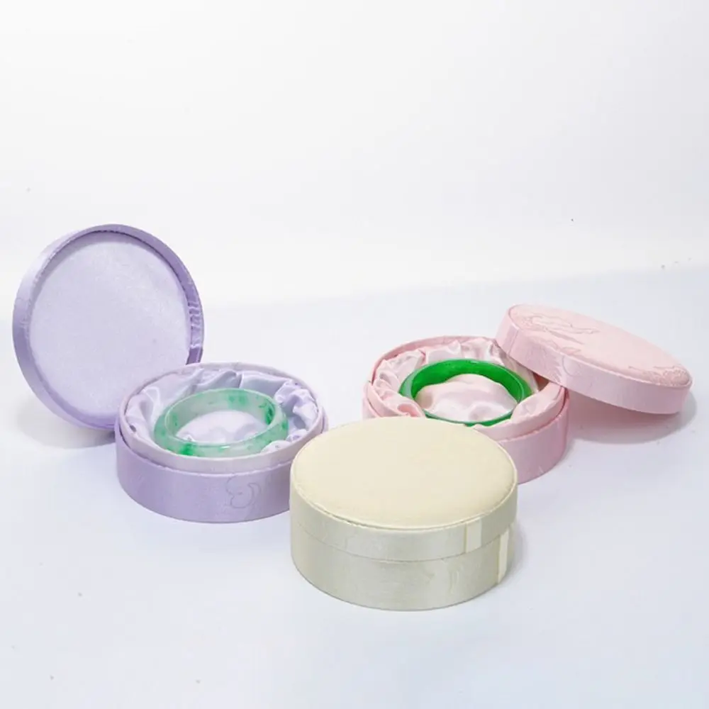 Soft Lined Embroidered Jewelry Box Beaded Design Satin Material Brocade Jewelry Box Exquisite Embellished Colorful Pattern
