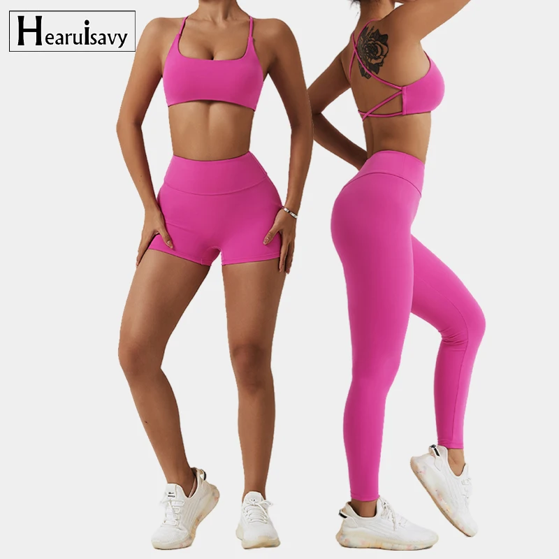 New Quick-Drying Sports Set Women 2PC Yoga Suit Beautiful Back Bra Gym Fitness Set Women Running Workout Yoga Clothing Tracksuit