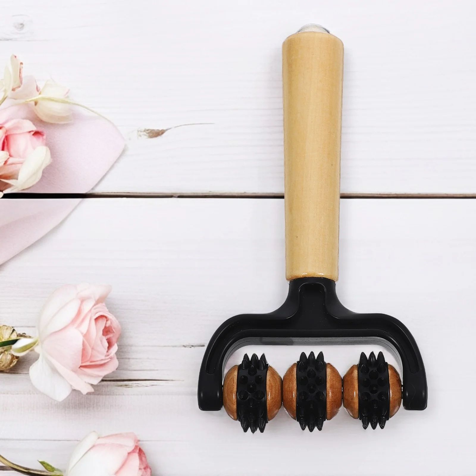 أداة تدليك خشبية مزدوجة الأسطوانة مع كرات فولاذية، تصميم مريح لاسترخاء عضلات الجسم بالكامل وتخفيف التوتر والأنسجة العميقة #6