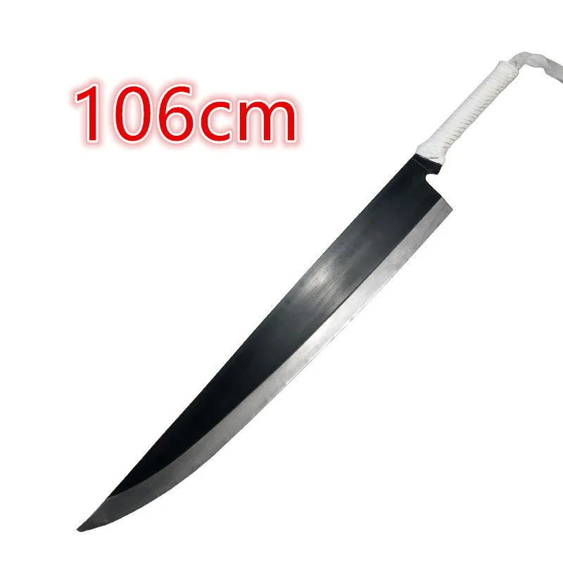 Sword Kurosaki Ichigo Sword Sky Lock Moon White Knife Zanpakutou Ninja Katana Sword Weapon Props Safety PU Toy 105cm