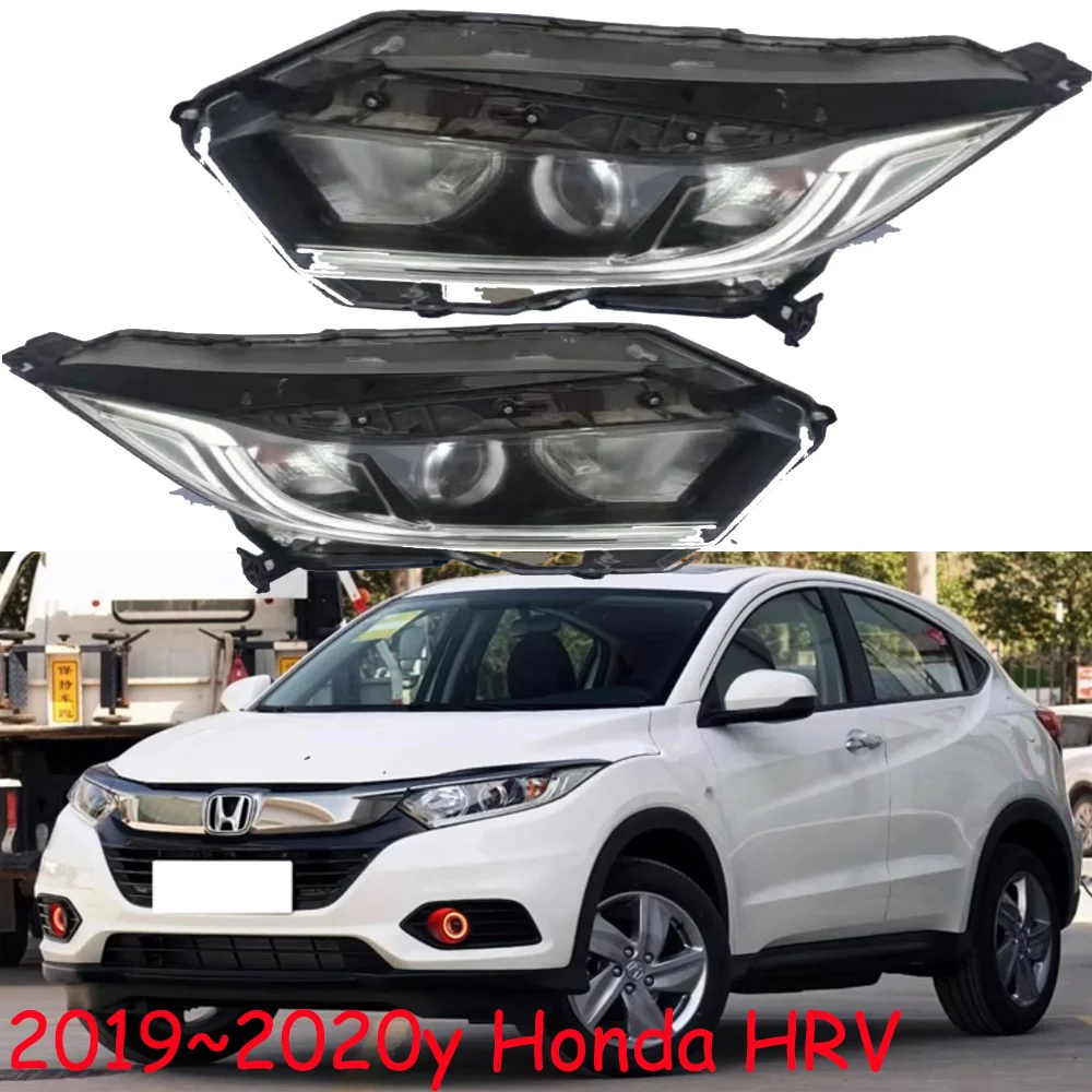 1pcs car bupmer head light for Honda HRV headlight vezel HR-V 2019~2020y car accessories DRL fog for Honda HRV headlamp