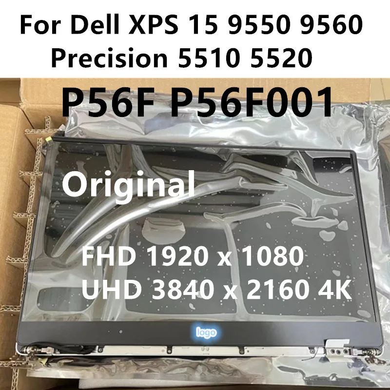 For Dell XPS 15 9550 9560 Precision 5510 5520 LCD Screen Touch Assembly Display P56F P56F001 15.6