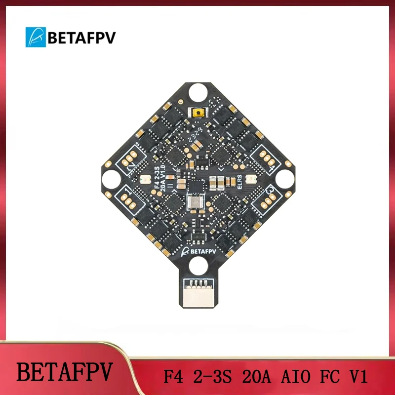 

BETAFPV F4 2-3S 20A AIO Flight Controller V1: HD VTX, Dual BEC, O3 6-Pin PMU & USB Port – For HD Whoop Drones