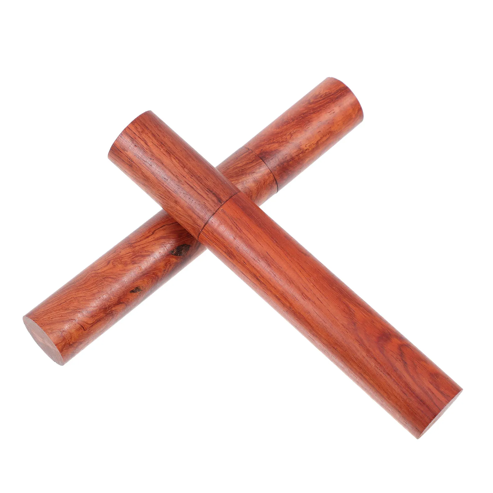 2Pcs Premium Rosewood Incense Tube Smooth Polished Surface Safe Edges Portable Incense Stick Storage Tube for Home Shop Use