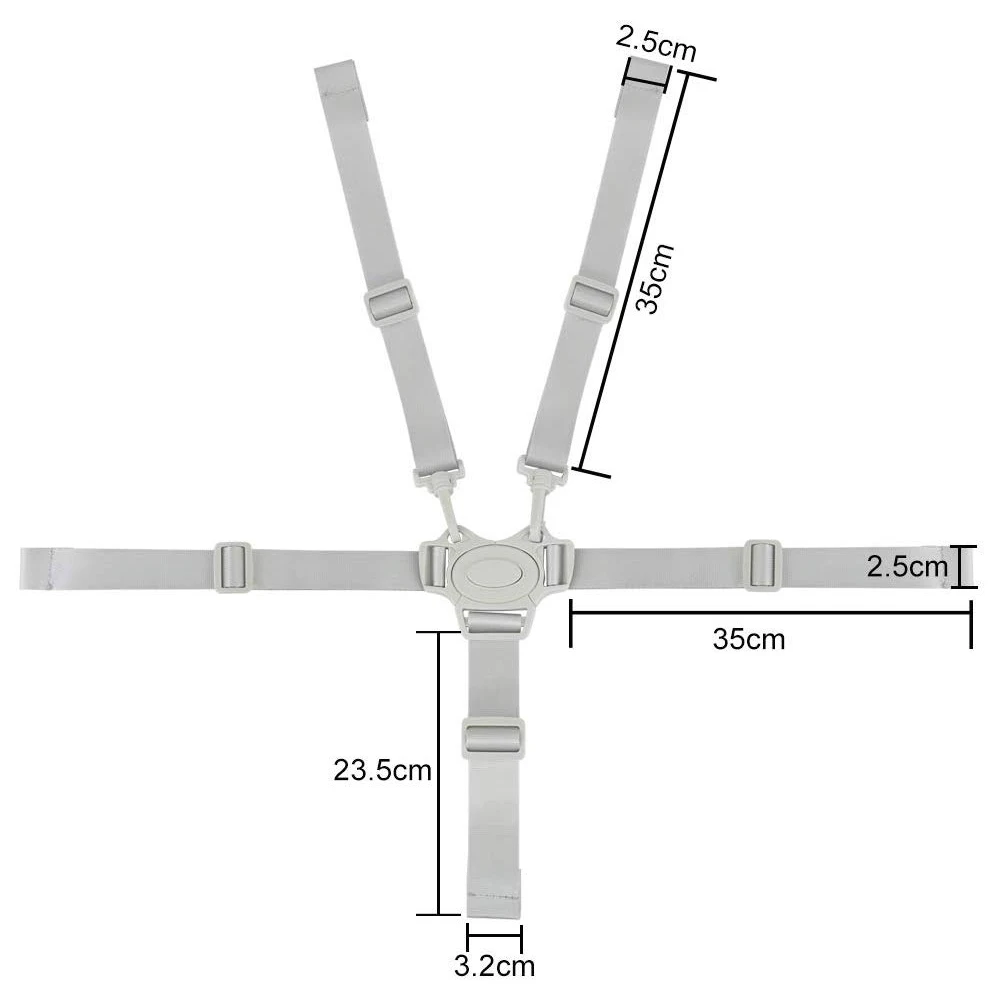 Ceinture de sécurité pour bébé, harnais à 5 points, ceintures de chaise d'alimentation pour salle à manger, Protection universelle pour bébé, siège de déjeuner, ceintures fixes de couchage pour voiture