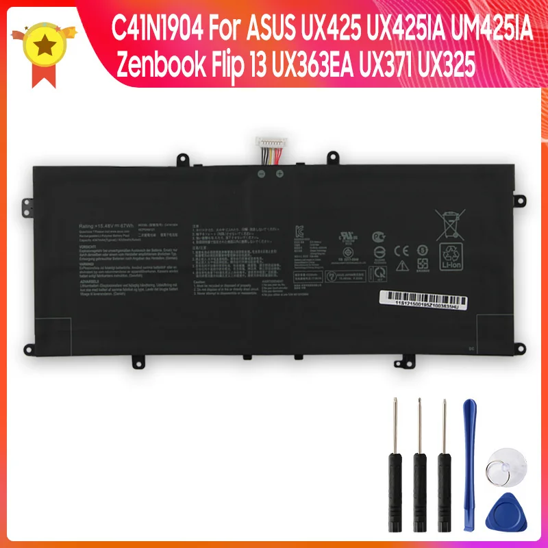 

Сменный аккумулятор C41N1904 для Asus ZenBook Flip 13 UX363 UX425 UX425IA UM425IA UX425E UX325 UX425 UX435 с инструментом