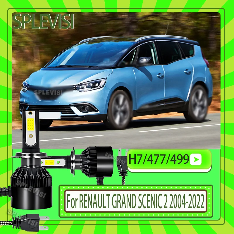 

2pcs IP67 Auto Lamp LED Headlight Low Beam Lights For RENAULT GRAND SCENIC 2 2004 2005 2006 2007 2008 2009 2010 2011 2012-2022