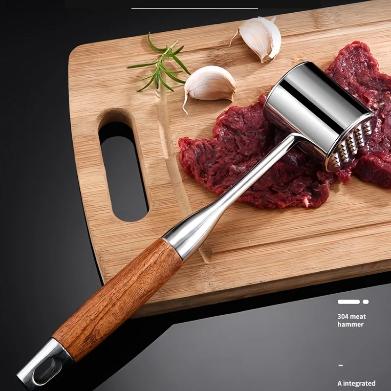 PLYS-304 stainless steel meat hammer, meat tenderizer, meat puree/patty making tool