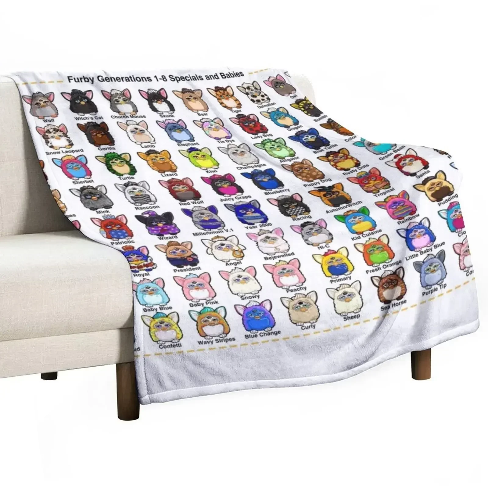 

Furby Collection Throw Blanket for winter for sofa Decorative Sofas cosplay anime Blankets