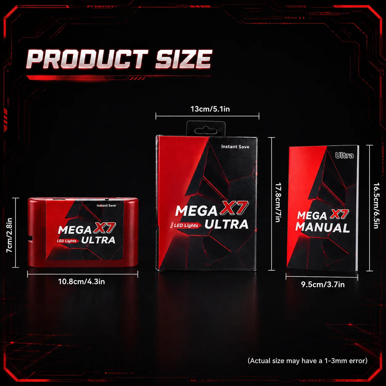 Wkład z lampką LED Instant Save Mega X7 Ultra z instrukcją obsługi do konsoli SEGA GENESIS Mega Drive USA/Japonia/EUR MegaDrive — zdjęcie produktu 4