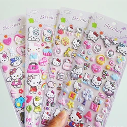 Sanrio 3D Cartoon Cloud Gevoel Foam Stickers Kt Kat Kulomi Melody Yugui Hond Cartoon Leuke Stickers Decoratieve Speelgoed