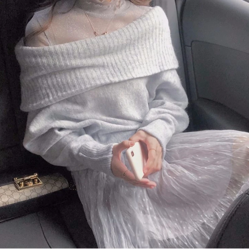 

Блузки женские в корейском стиле, универсальные люрексовые блузки с длинным рукавом внутри, кружево, полувысокий воротник, элегантная уличная одежда, винтажная клубная свободная весна