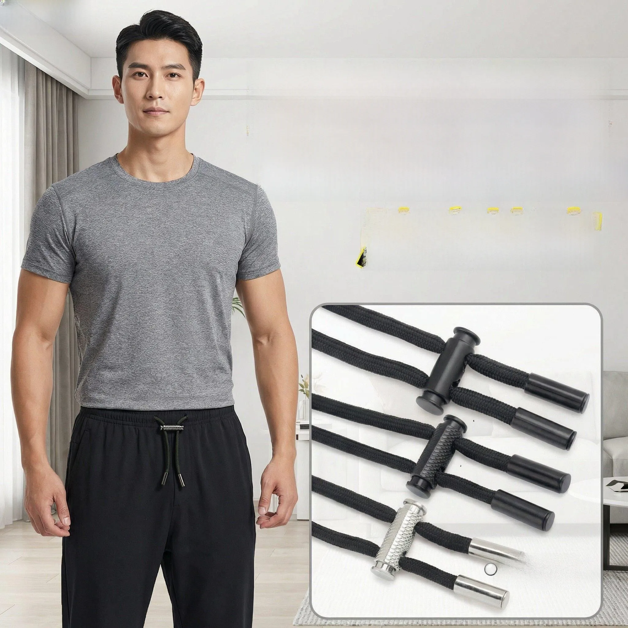 no-tie-elastic-waistband-cord-adjustable-tightener-for-sports-pants-sweatpants-buckle-accessory-easy-use-comfortable-fit