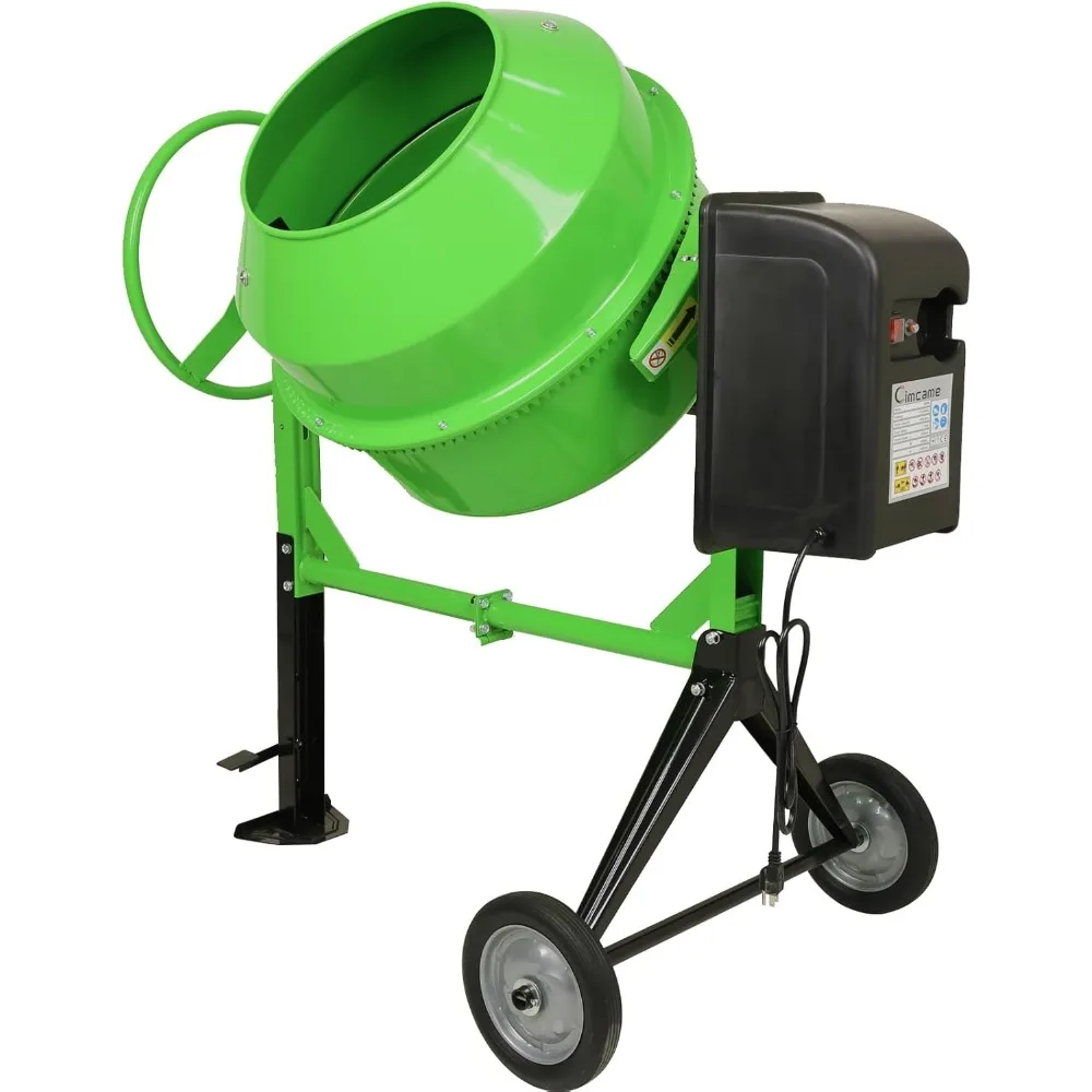 خلاط 5.7 قدم مكعب عربة يدوية محمولة آلة خلط الأسمنت الكهربائية لبذور الملاط الجص