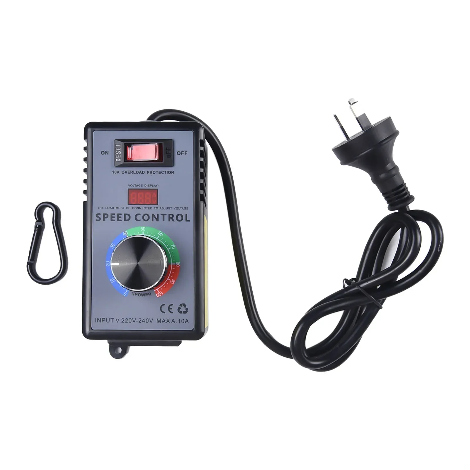 

1pc AC220V~250V Speed Regulator Variable Speed Controller Switch For Angle Grinder Hand Drill Polishing Fan Stepless Power Tool