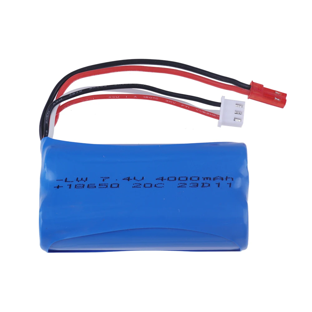 (JST Plug) 7.4V 4000mAh 18650 Li-ion Battery For Remote Control Helicopter Off-road Racing Car Boat Electric Toys Backup Battery