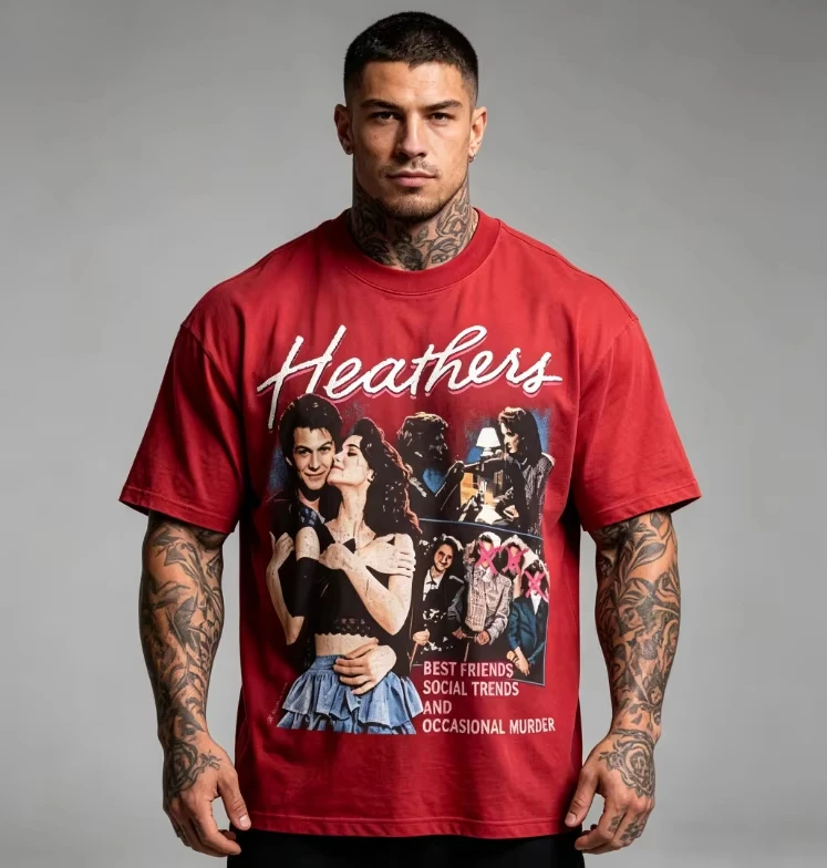 Heathers 1988 Movie Vintage T-shirt Vintage Classic Movie Tops Winona Ryder Christian Slater Retro 90s Graphic Print Tees Unisex