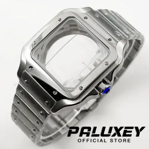 NH35 38mm स्क्वायर वॉच केस 316L स्टेनलेस स्टील वॉच एक्सेसरीज़ NH35 4R35 NH36 4R36 मूवमेंट के लिए सैंटोस मॉडिफिकेशन पार्ट्स 10 best sales सेको मॉड केस - №6