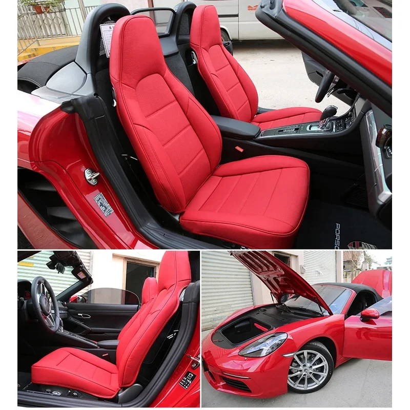 High Quality Waterproof Nappa Leather Custom Fit 2 Seats Car Seat Cover Durable Auto Interior Protector