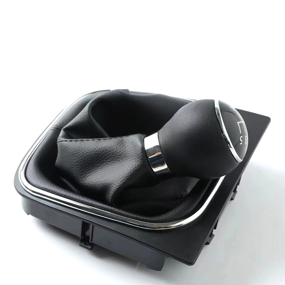 5/6 Speed Stick Schaltknauf mit Leder Boot Kragen Fall für Volkswagen VW Golf 5 V MK5 MK6 Jetta R32 2004-2014 Auto-Stying – Detail 9