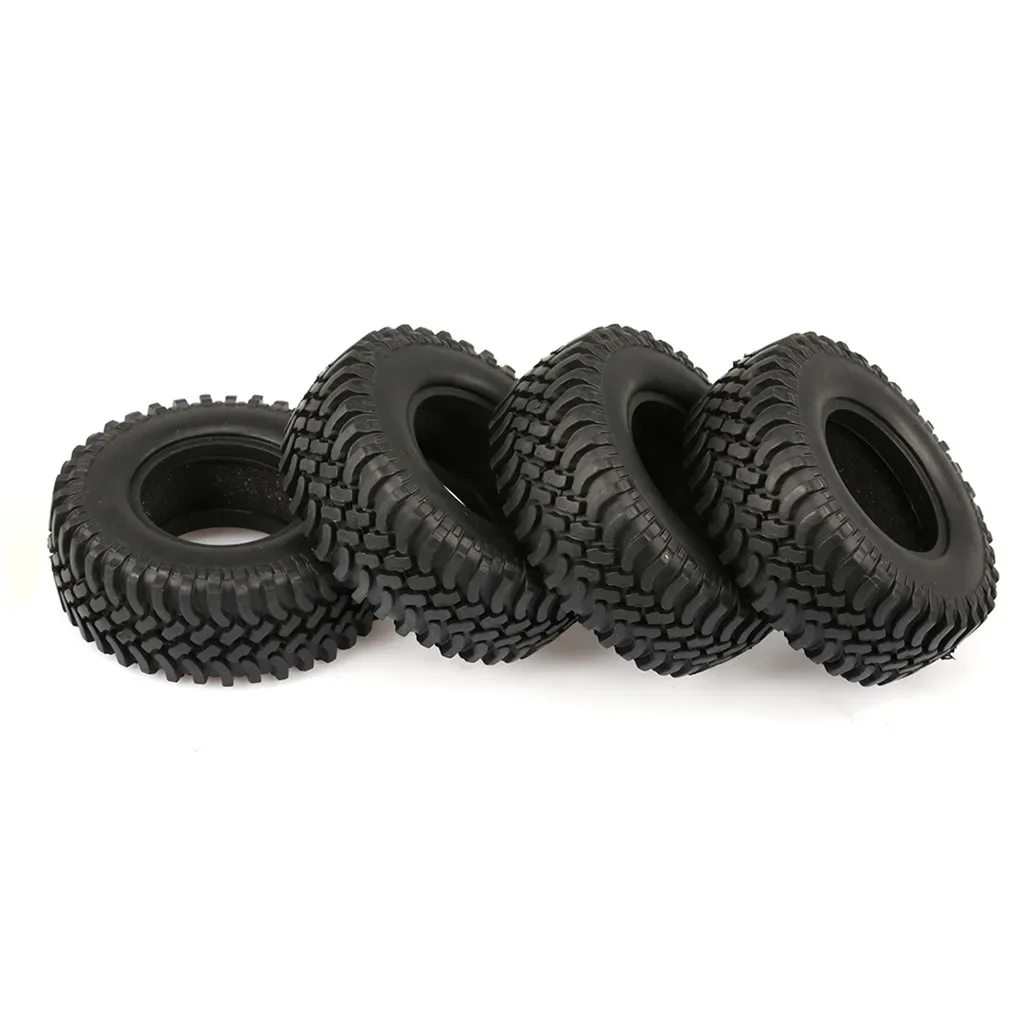 4PCS 100MM Rubber 1.9 Wheel Tires for 1:10 RC Crawler Car Axial SCX10 AXI03007 D90 D110 Tamiya CC01