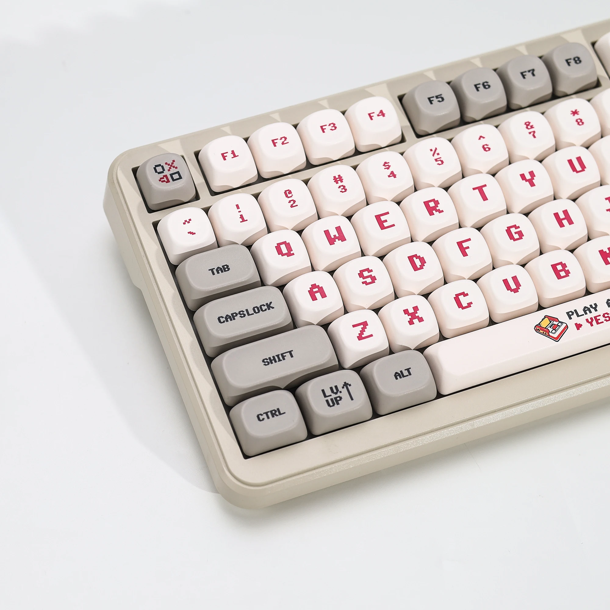 KBDiy Retro Anime Tastenkappen KOA MOA Profil PBT Tastenkappen ISO MAC Custom 142 Tasten für 60% 75% Gaming Mechanische Tastatur KIT Tastenkappen – Detail 10