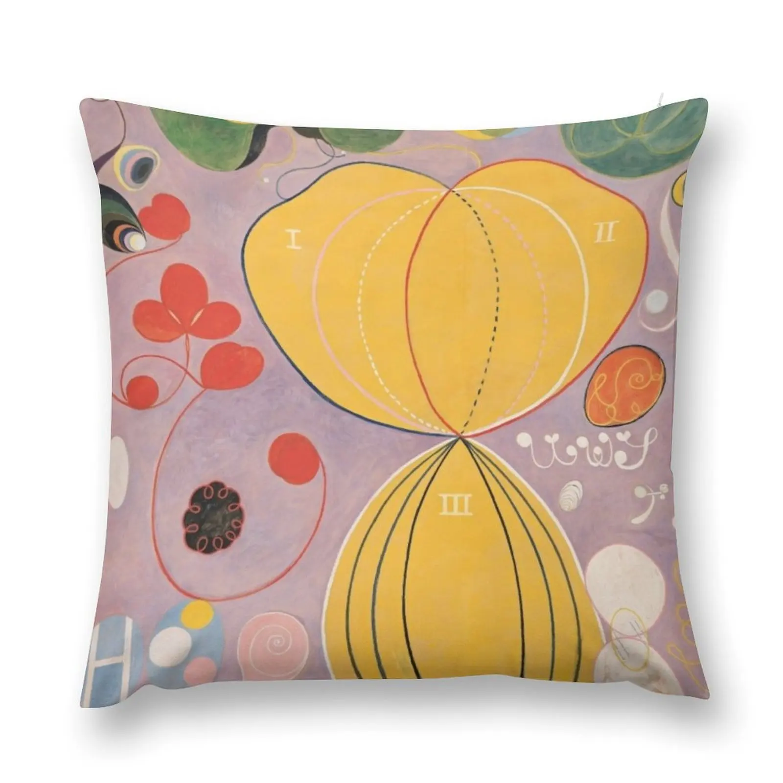 Hilma Af Klint - Group IV No 7 The Ten Largest Adulthood Throw Pillow Sofa Cushion Sofas Covers pillow