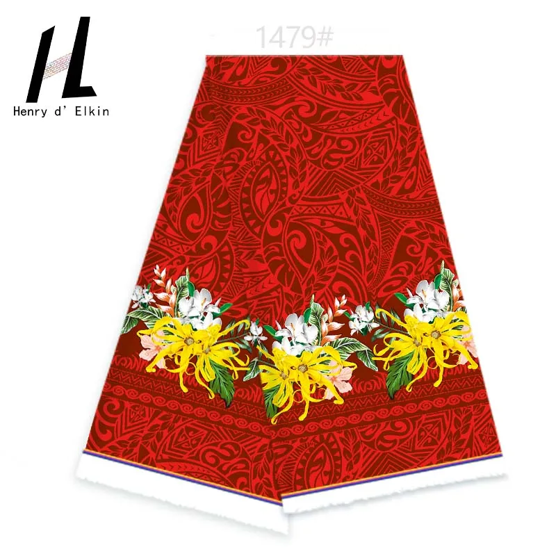 Hot Sale Custom Hawaiian Print Polyesterter Tropical Fropical Floral Style Women's Clothing Breathable Lightweight Fabric