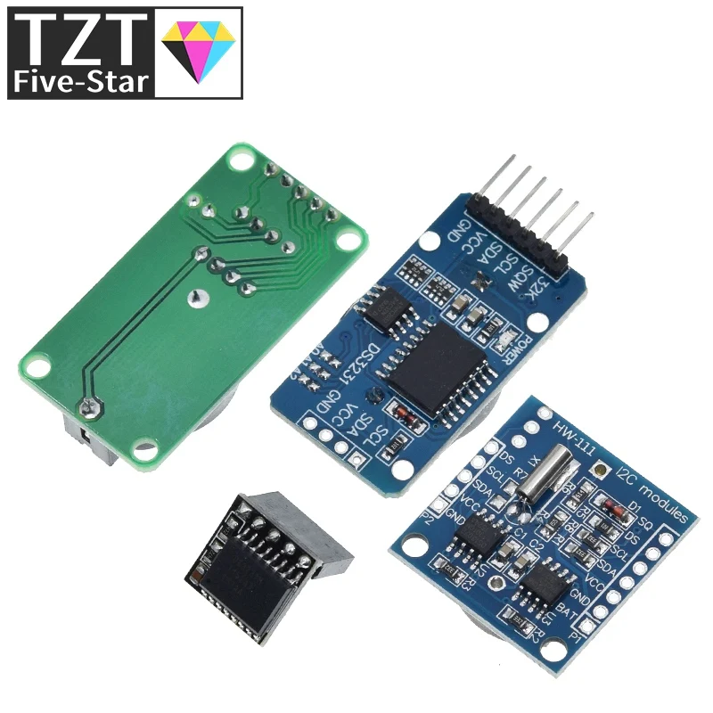 DS3231 AT24C32 IIC โมดูล DS1302 นาฬิกาความแม่นยําโมดูล DS1307 โมดูลหน่วยความจํามินิโมดูล Real Time 3.3 V/5 V สําหรับ Raspberry Pi