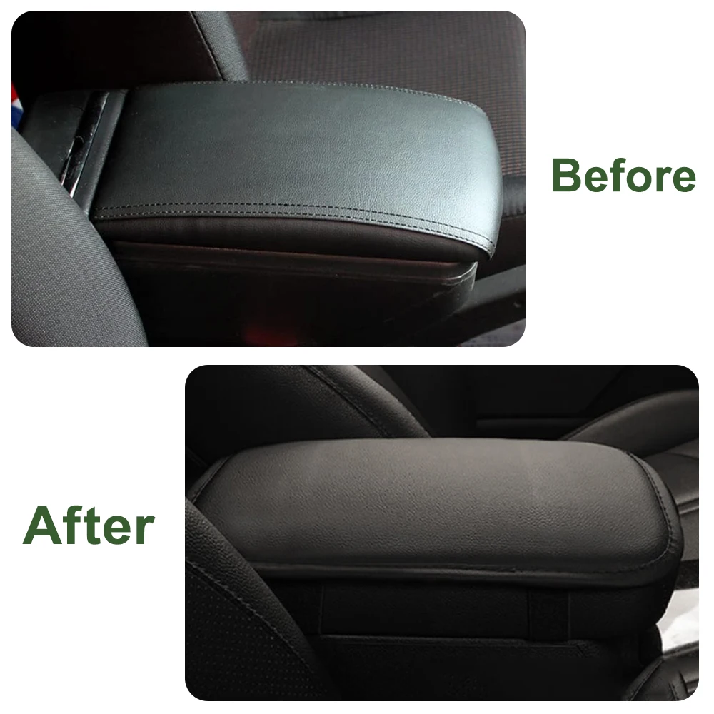 SUVs Leather Car Armrest Box Cover Armrest Pad Universal Armrest Pad Black / Beige Color Interior Accessories