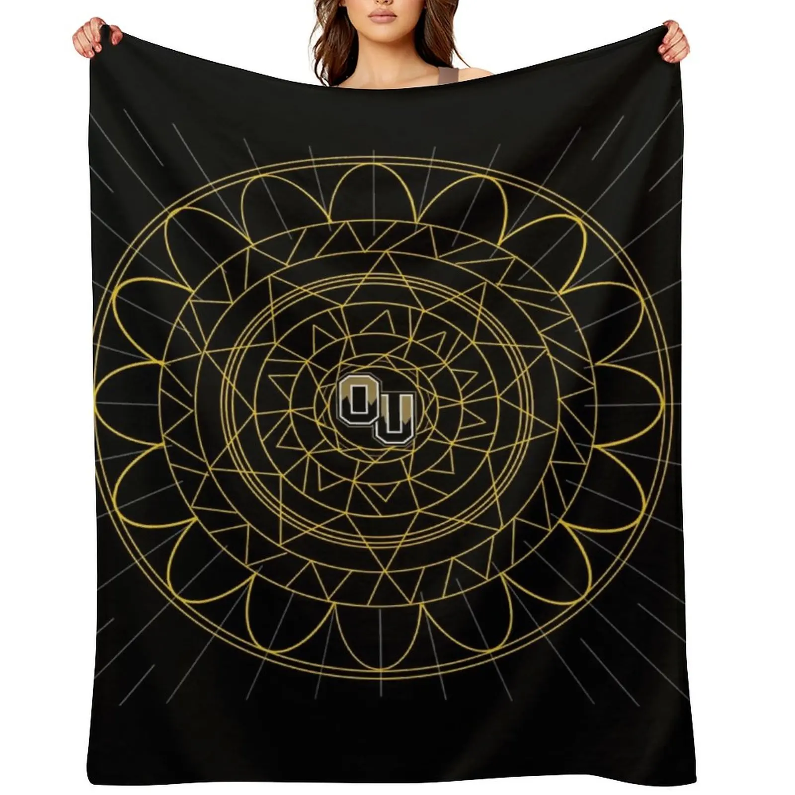 

Oakland University Mandala Throw Blanket Luxury Throw Sofa Furry Decorative Beds Blankets
