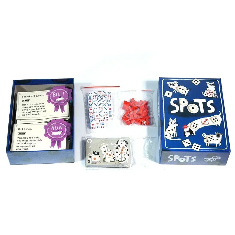 Inglês Board Game para Lazer Gathering, Cão manchado, Gambling Dice Card, Card Card Card, Woolen Lucky, Leisure Gathering, Board Game