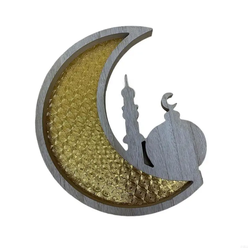 F3KA Moon Tray Festival Table Decors Party Serving Plate for Eid Serving and Eid Decorations Enhancing Festival