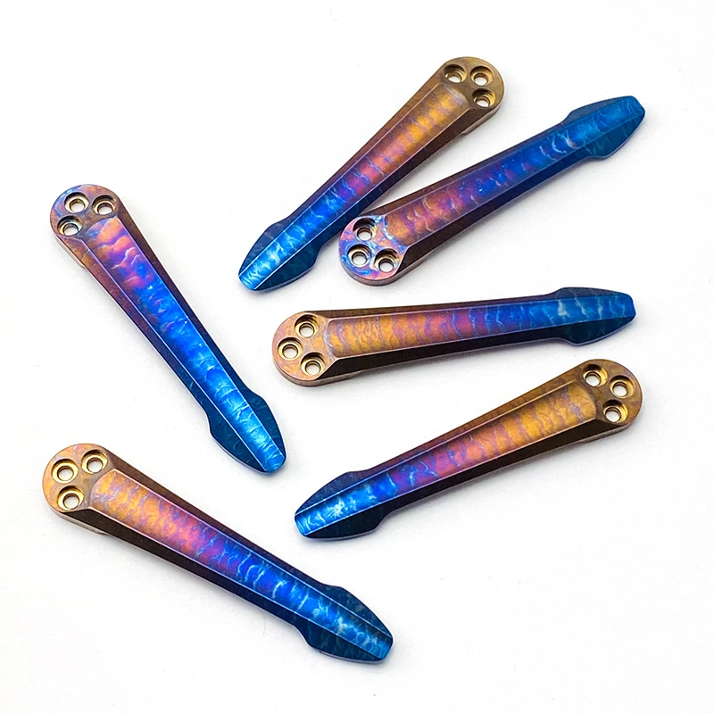 

One-piece Laser blue TC4 CNC Pocket Spider C10 Back Clip Knife Clip Titanium Alloy Spider C81 Back Clip Titanium Knife Clip
