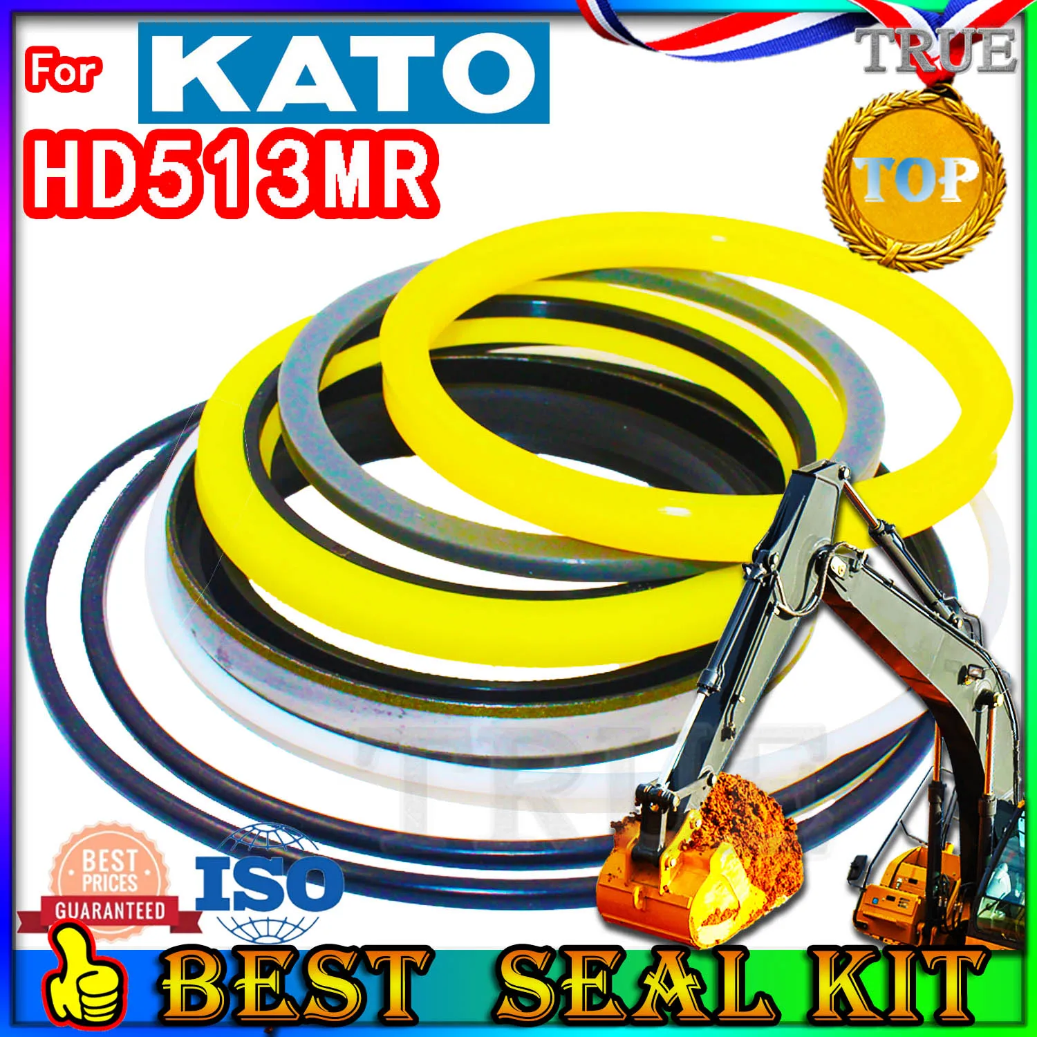 For KATO HD513MR Oil Seal Repair Kit Boom Arm Bucket Excavator Hydraulic Cylinder Gear Center Joint Gasket Nitrile NBR Nok Skf