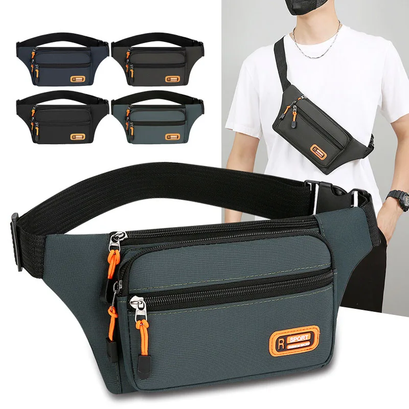 

Durable Waterproof Waist Bag Men's Large Capacity Crossbody Sling Pack Lightweight Outdoor Travel Chest Bag