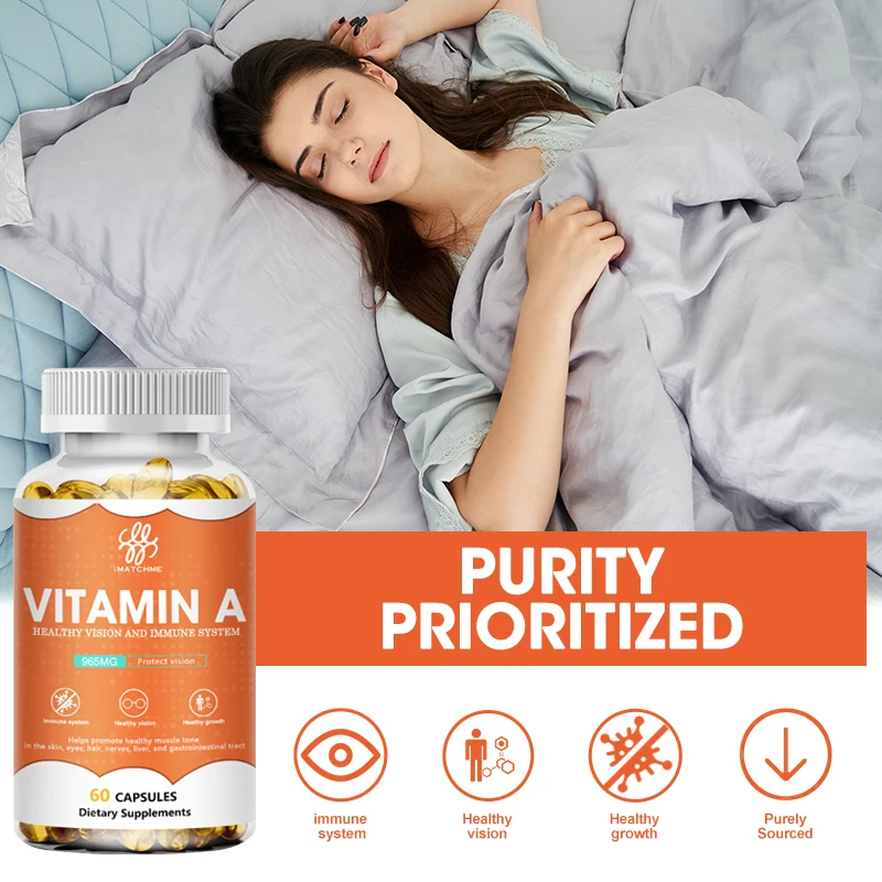 Vitamin A 7500mcg Premium Non-GMO Formula Supports Healthy Vision & Immune System and Healthy Growth & Reproduction