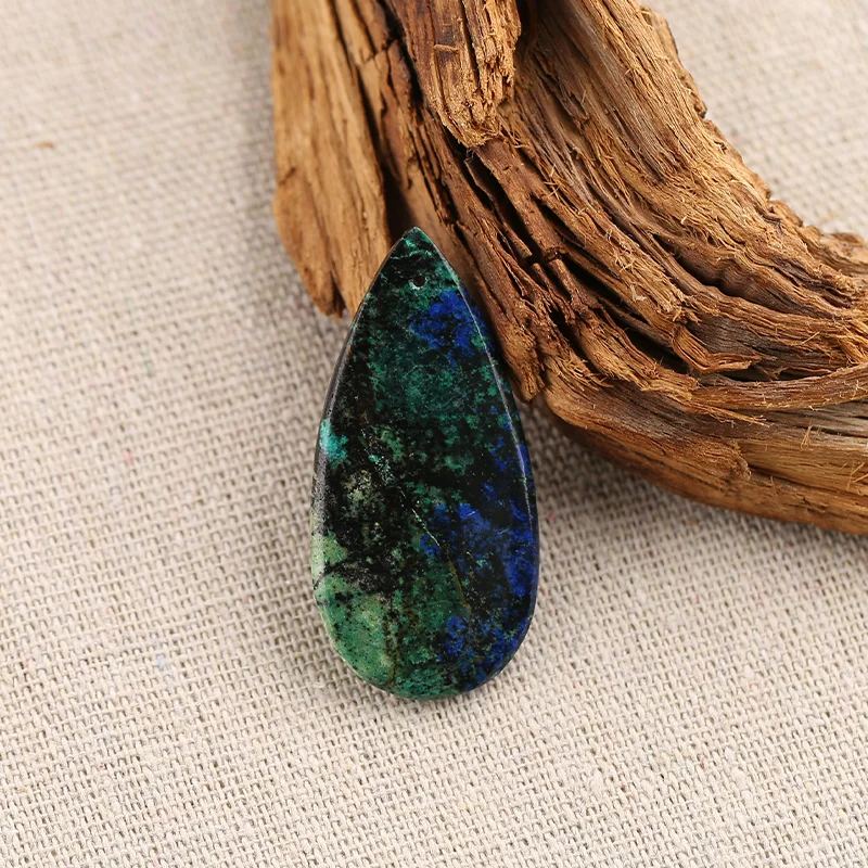 B&F Handmade Chrysocolla Pendants, Genuine Natural stones beads, Unique Stones for jewelry & DIY Earring Beads