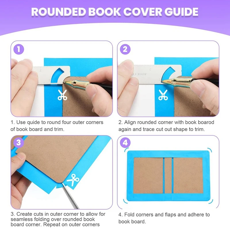 5-In-1 Book Cover Guide Book Binding Kits Bookbinding Cover Tool For Making Book Cover DIY Tool