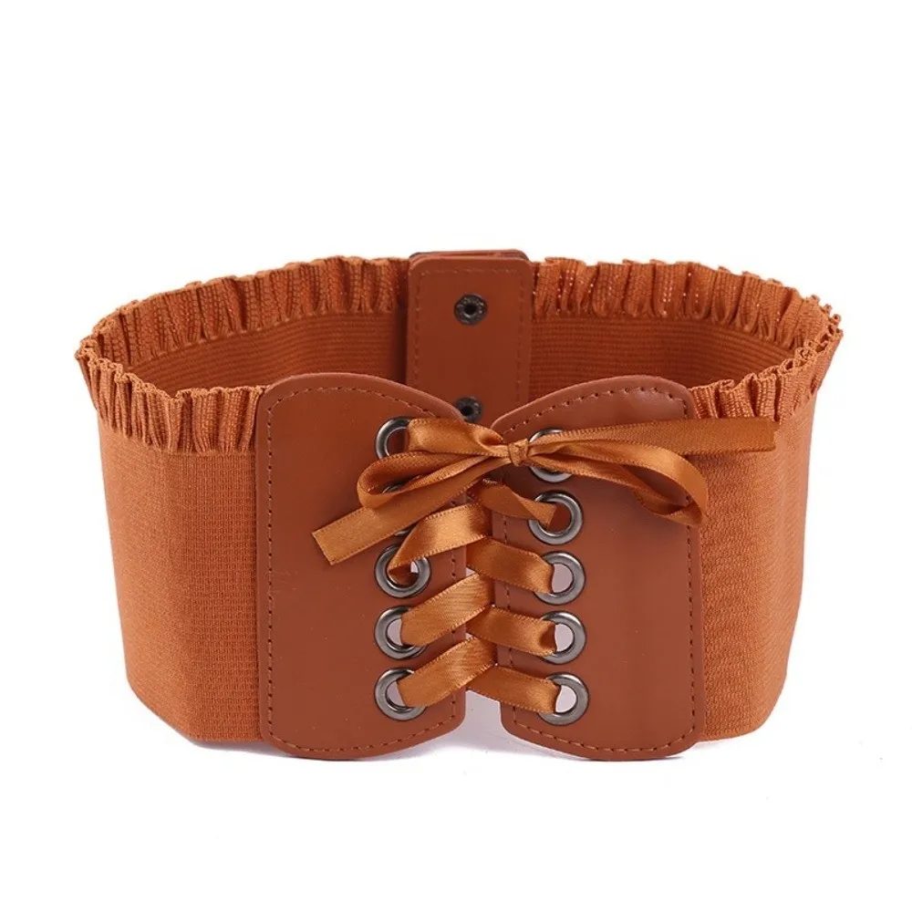 حار مطاطا مشد حزام الخصر التخسيس لباس خارجي حزام الخصر واسعة بسيطة غطاء الخصر للتنانير فستان الملابس العليا