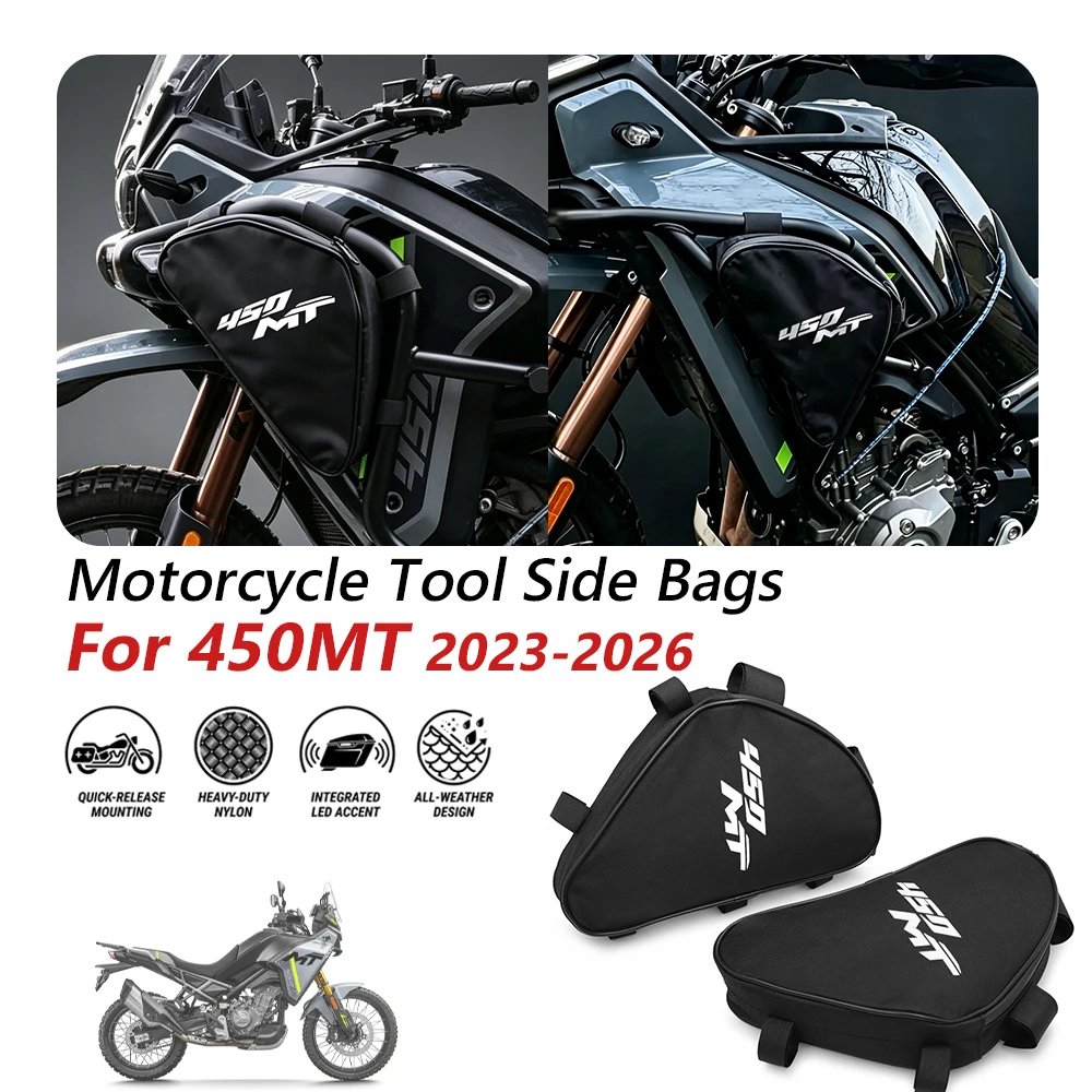 

For CFMOTO 450MT 450 CF450 MT 2023-2026 2025 Motorcycle Side Waterproof Bar Bumper Tool Placement Bag Frame Guard Storage Bags