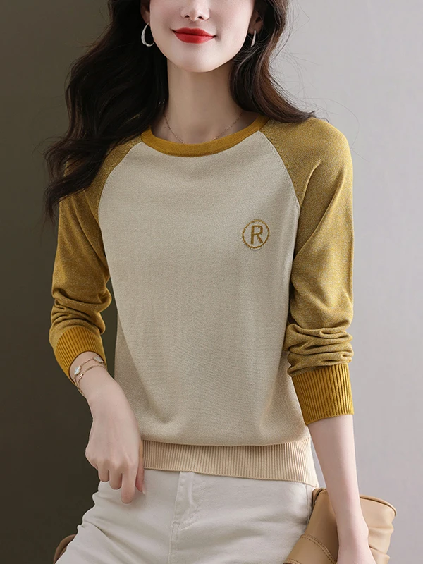 Faionable Long Sve gebreide top damesbasislaag Kleur Blo High End Europese Sle Guangzhou Dertiende Fac