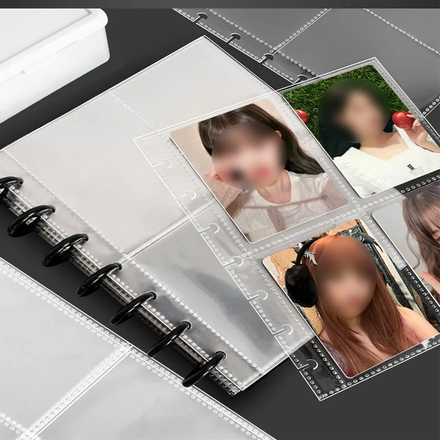 SKYSONIC A5/A4 Pilzloch-Ordnerhüllen, 10 Stück lose Blätter-Fotoalbum-Taschen, Idol-Karten-Organizer – Detail 8