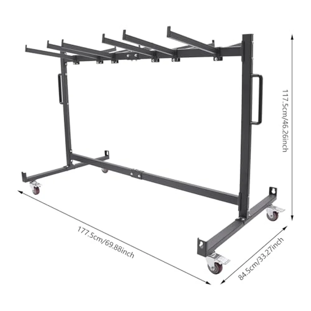 Folding Table and Chair Cart – Heavy Duty Transport for 42 Chairs Secure Storage with 4 Locking Casters