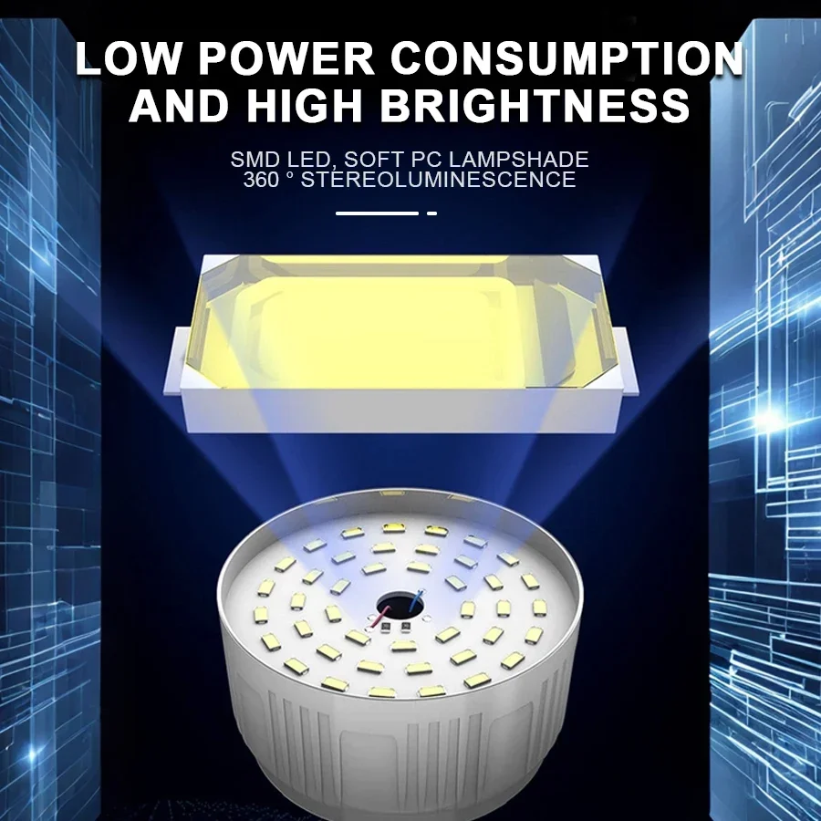 100W High Power Portable LED Camping Light Solar Rechargeable LED Working light with remote control emergency lights Tent lights