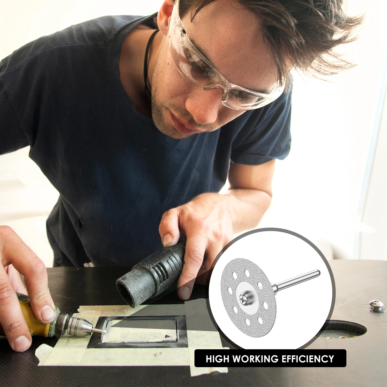 82/41PCS Mini Diamond Cutting Disc Multipurpose Diamond Saw Blade for Dremel Rotary Tools for Stone Glass Metal Cutting