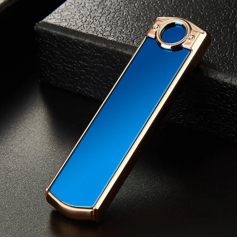 USB Flameless Lighter Rechargeable Cigarette Accessories Easy to Carry Windproof Lighter Men\'s Exquisite Gift Gadgets