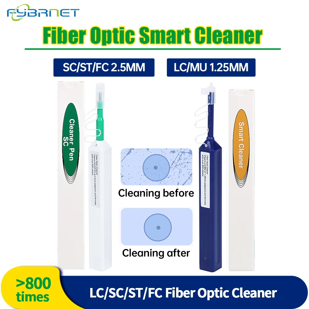 

Fiber optic cleaner 1.25mm adapters LC/MU, SC/ST/FC 2.5mm adapters and ferrules with over 800 cleans